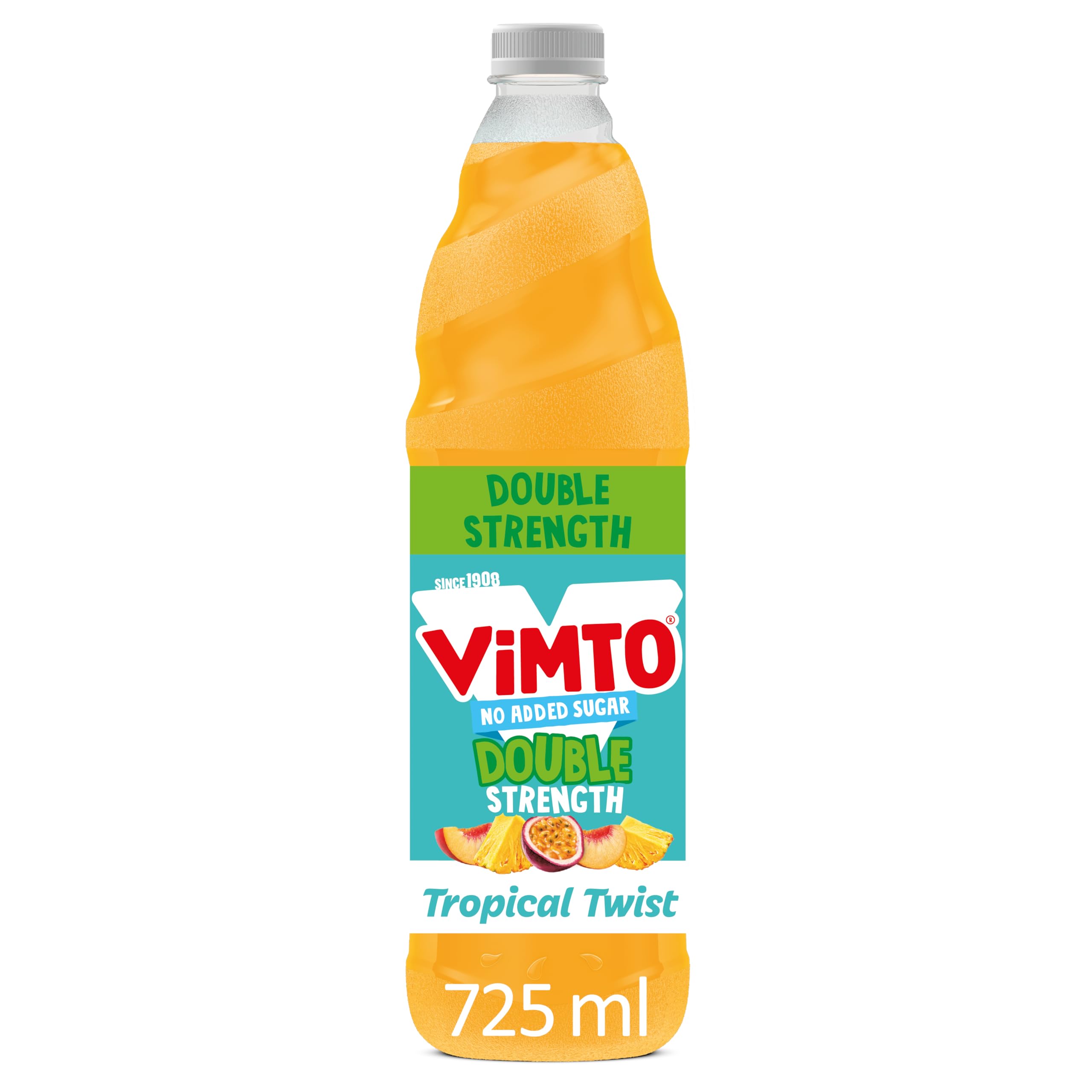 Vimto Tropical Twist No Added Sugar Double Concentrate Fruit Squash, 725 ml