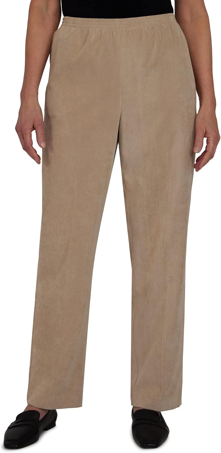 Alfred Dunner Petite Women's Classic Corduroy Pull-on Average Length Pant
