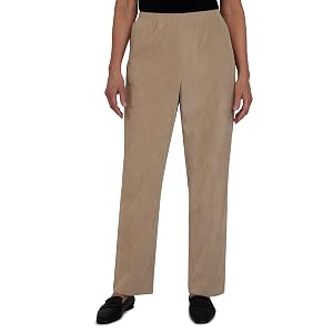 Alfred Dunner Womens Classic Short Length Cord Pant