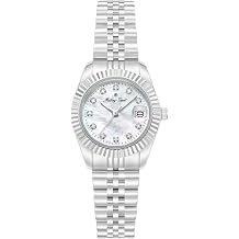 Mathey-Tissot Quartz White Mother of Pearl Dial Ladies Watch H250955A-E