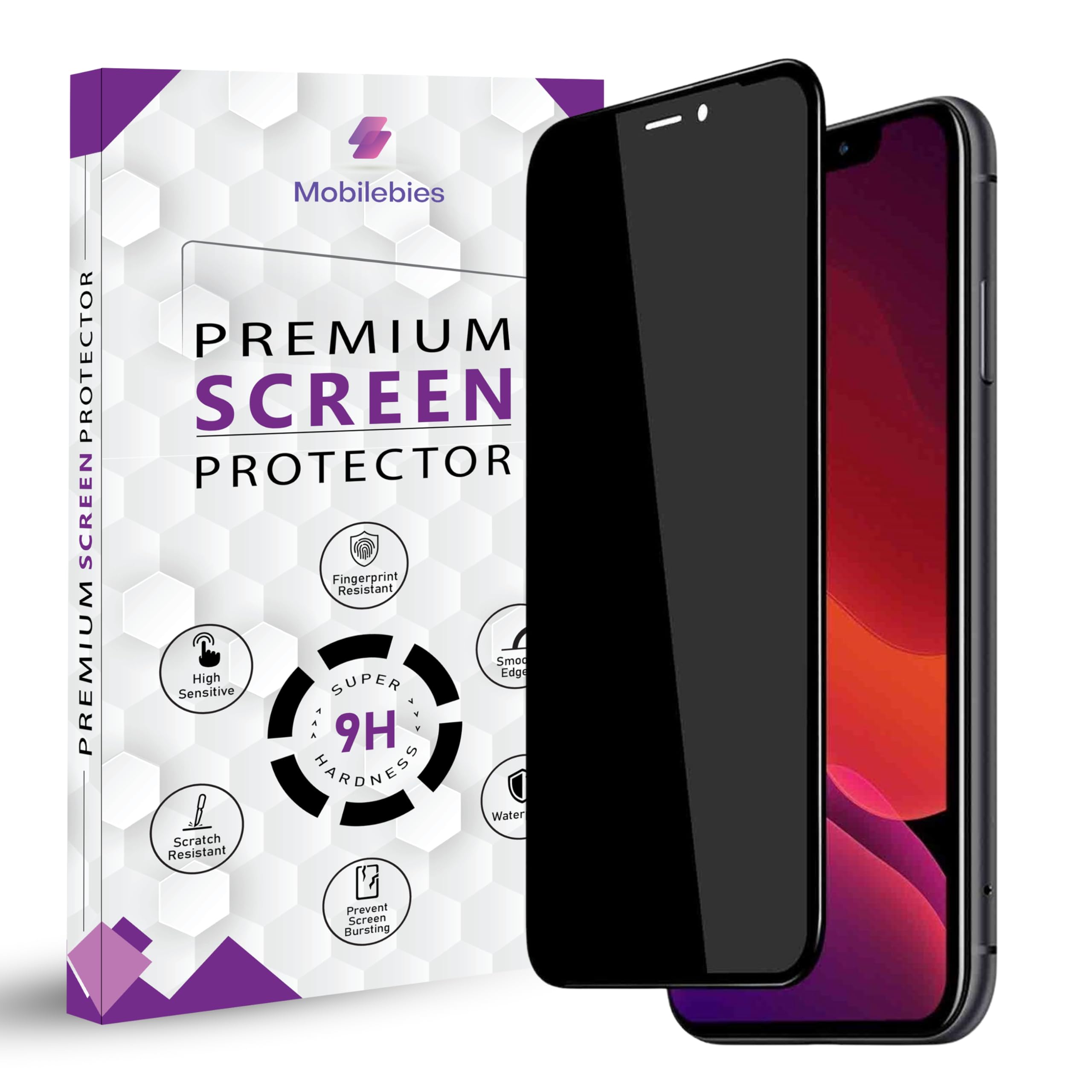 Mobilebies® Premium Privacy Tempered Glass Screen Protector for iPhone XR/iPhone 11 (6.1 Inch, Pack of 1) Anti-Spy/Anti-Peeping 9H Hardness Screen Guard with Installation Kit & Guide (B0D1KSVTK6) Amazon Price History, Amazon Price Tracker