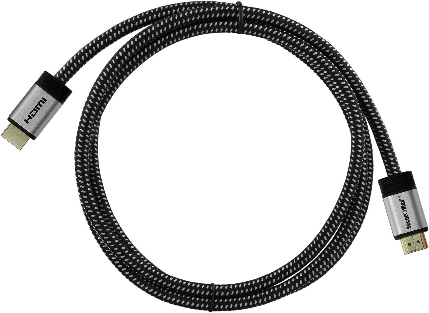 Best SecurOMax HDMI Cable (4K 60Hz, HDCP 2.2, HDR, 18Gbps) with Braided Cord, 6 Feet