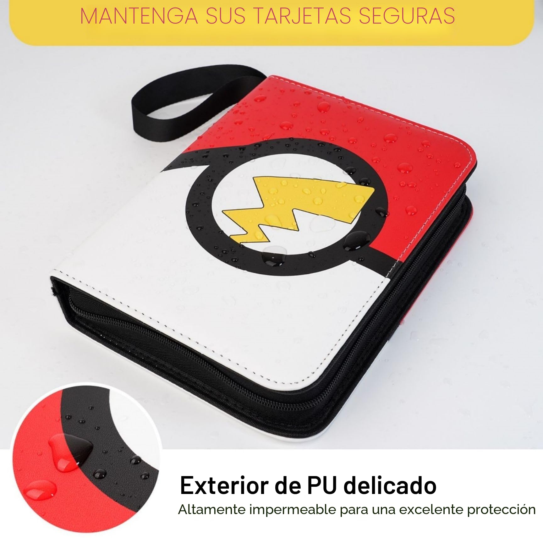 Album Cartas, Carpeta de Tarjetas Coleccionables, Álbum Cartas 480 Tarjetas Carpeta Cromos Cremallera, 60 páginas