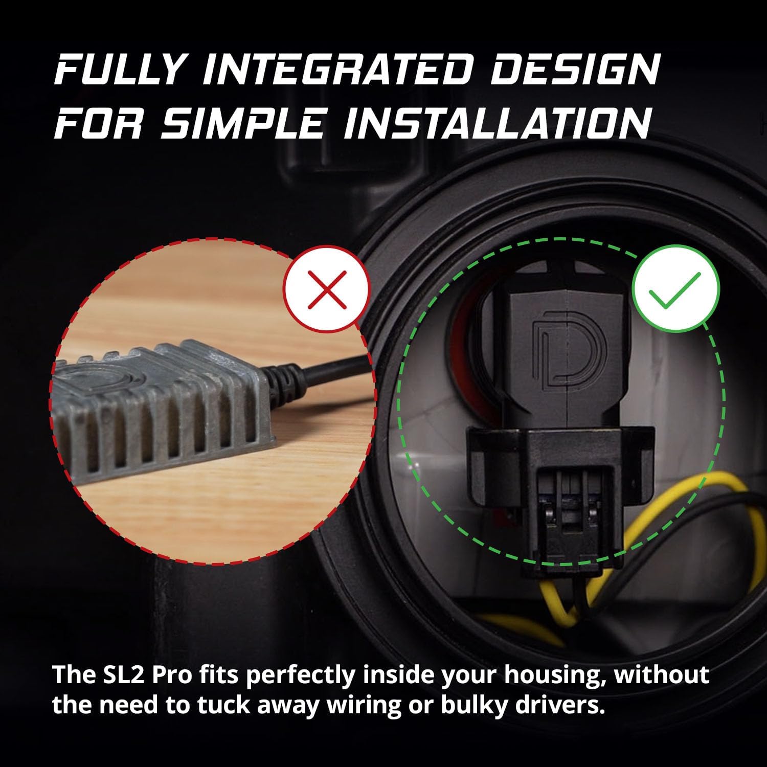 Diode Dynamics SL2 Pro LED Fog Light Bulbs compatible with H9 bulb size (pair), Cool White (6000K)