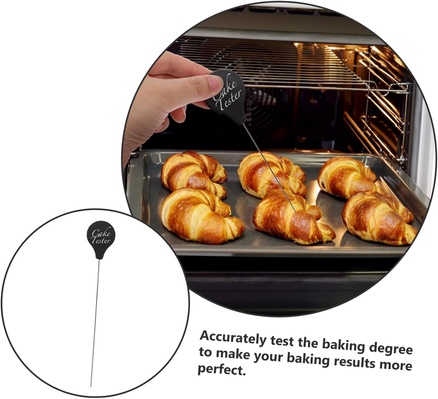 Oven Cake Testers Metal Tester for Cake Baking Tools Easy to Use Reusable