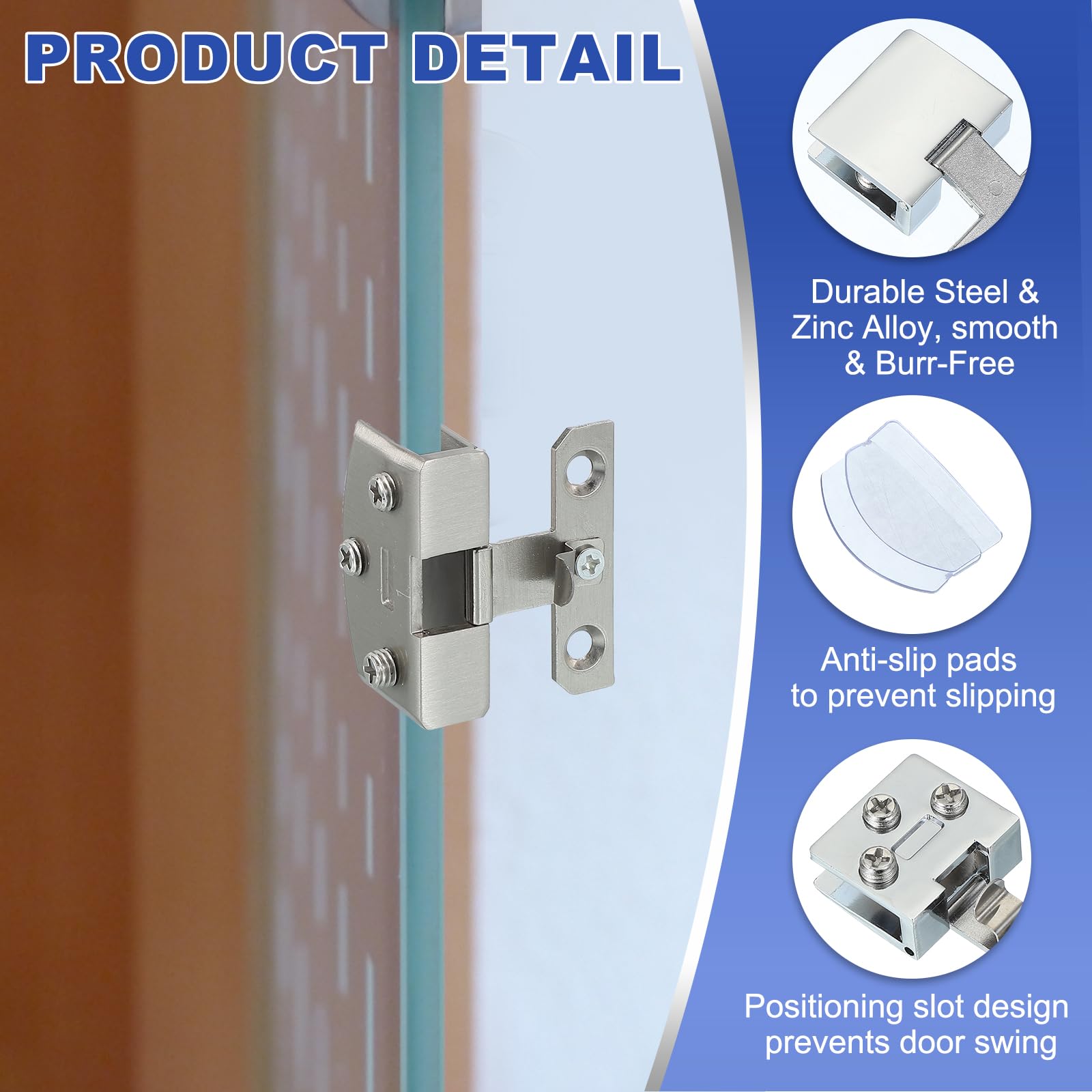 PATIKIL 1-3/16" Cabinet Glass Door Hinge - Image 3