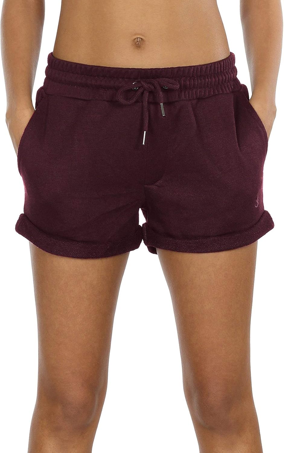 icyzone Workout Lounge Shorts for Women - Athletic Running Jogging Cotton Sweat Shorts(Pack of 2)