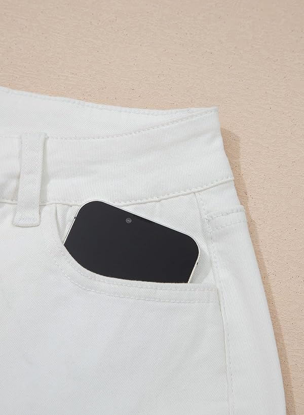 SHEWIN Women Denim Wide Leg Jeans High Waisted Pants White, Size 6 by SHEWIN - Used condition - Image 5