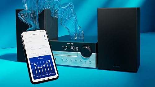 Philips TAM4205M2 Système de microchaîne Hi-FI – 80 W, Enceintes Bass Reflex, CD, FM, USB, entrée Audio, Bluetooth 5.4, Auracast, contrôle numérique du Son, télécommande, Emballage écologique - 5