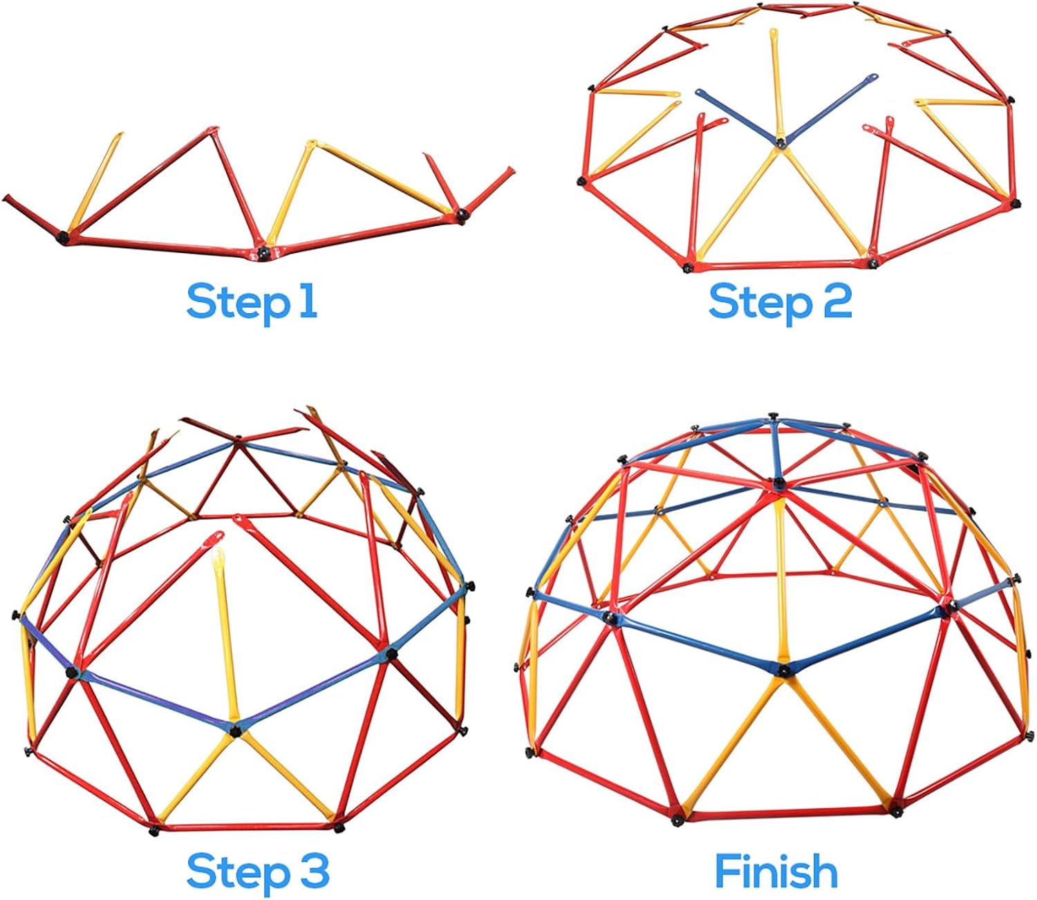 Gecheer Children Climbing Frame, Universal Exercise Dome Climber, Monkey Bars, Play Center Outdoor Playground for Fun