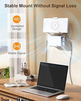 Starlink Standard 4X/V3 Gen 3 Router Wall Mount and Standard Power Supply Mount Kit; V3 Dish ABS Mounting Bracket Kit, Starlink Accessories for RV, Truck, Vehicle, Office
