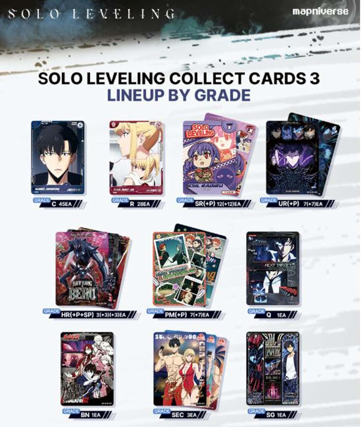 Solo Leveling Collection Card Vol.3 Booster Box SL3E KOR ver. TCG 10Pack 1Box
