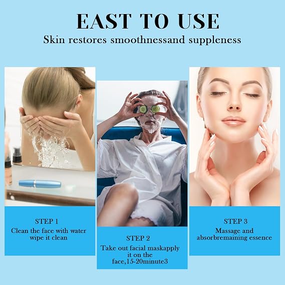12 Pieces Fabric Face Masks, Skincare Moisturizing and Lensing Mask, Face Mask for Women, Hyaluronic Acid, Masks-Beauty, Increase Shine and Moisture, Orange
