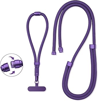 youyaya 3-in-1 telefoonketting voor pols, universeel, afneembare telefoonband om om te hangen, verstelbaar telefoonkoord om om te hangen, schouders, crossbody mobiele telefoonkoord, beschermtouw