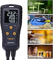 Vista 6 de DIGITEN DTC151 Termostato enchufable de controlador de temperatura 110V 15A, controlador digital de temperatura de salida para esterilla térmica