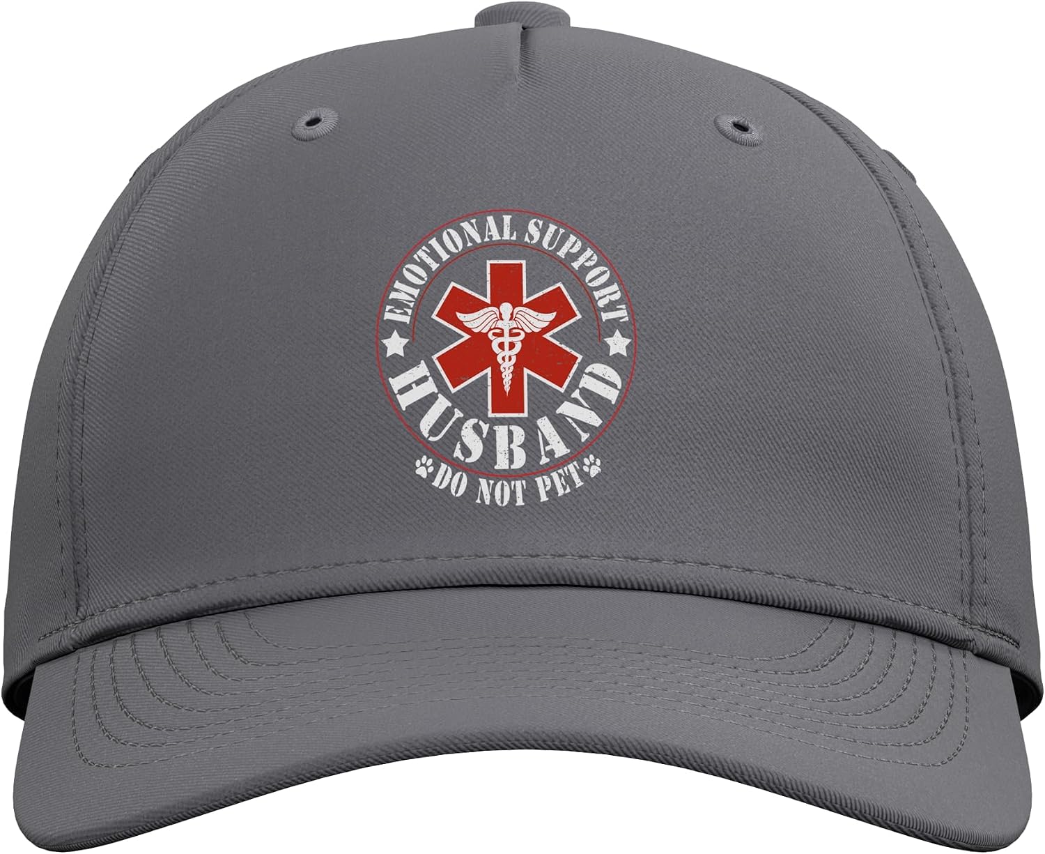 Emotional Support Husband Do Not Pet Funny Mens Husband Adjustable Baseball Hat image 2