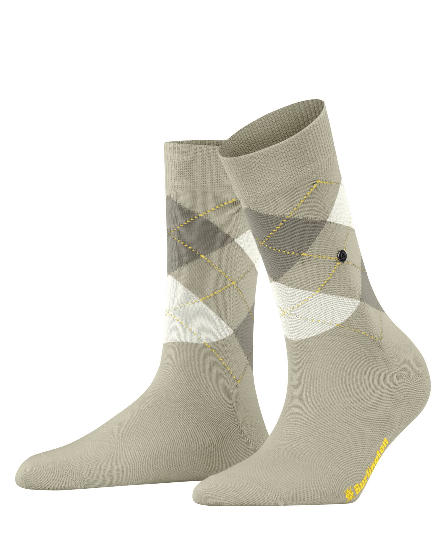 Burlington Women's Covent Garden W So Cotton Patterned 1 Pair Socks, Beige Gravel 4840, 3.5-7