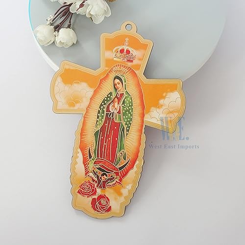 Vista 6 de WE Memorial favor 12PCS Nuestra Señora de Guadalupe Cruz de ParedRecuerdos para Novenario Aniversario (blanco)