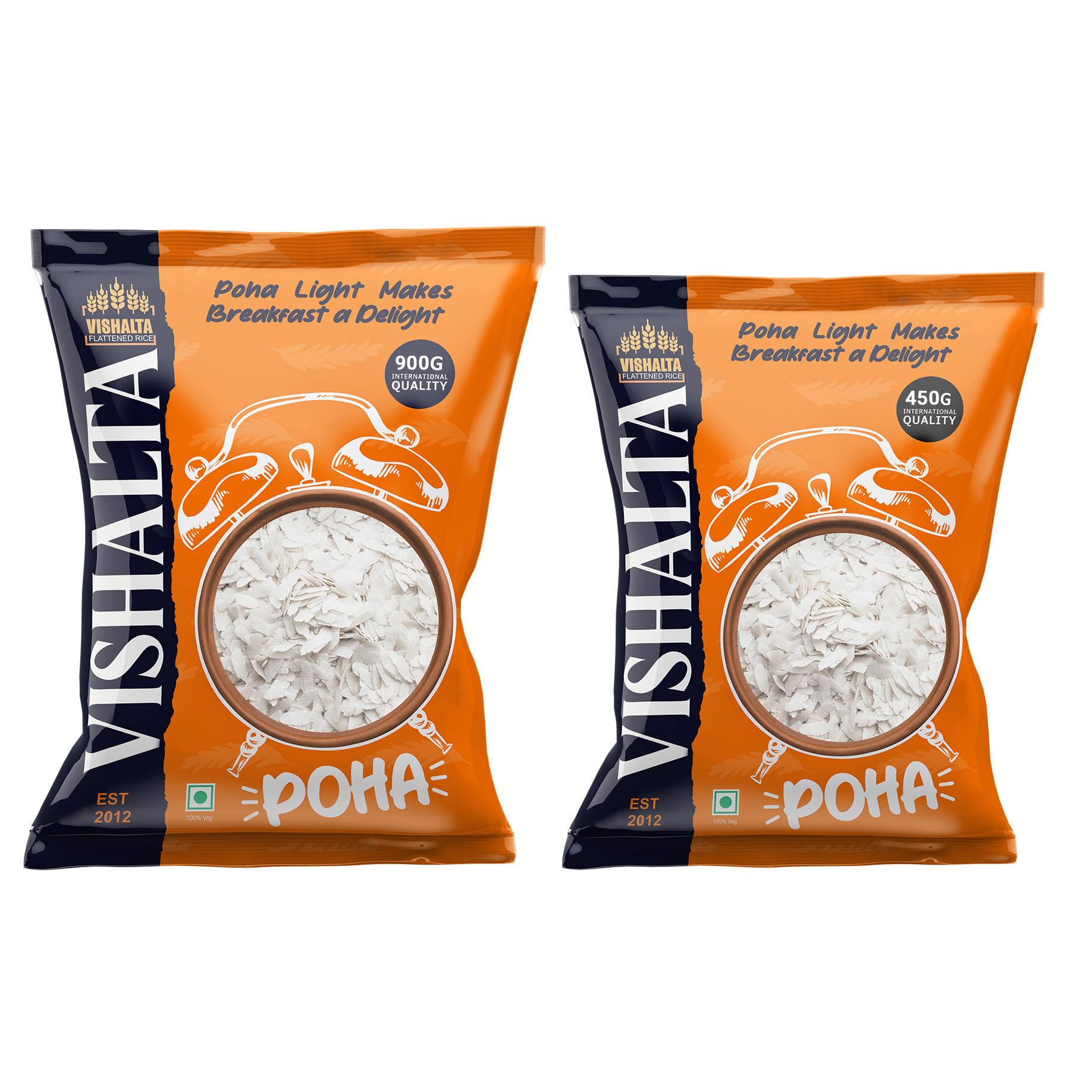 Vishalta Flattened Rice (Poha) | High in Fibre Poha (Thick) | Ready to Eat & Cook Meal | (900 + 450) Gram | Pack of 2 (B09TPL6WDL) Amazon Price History, Amazon Price Tracker