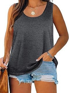 Sponsored Ad - Plus Size Tank Tops for Women Summer Sleeveless Scoop Neck T-Shirts Tops Casual Tees Tunics Shirts