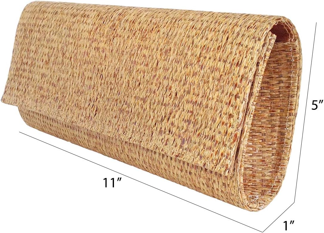 JNB Women's Straw Clutch