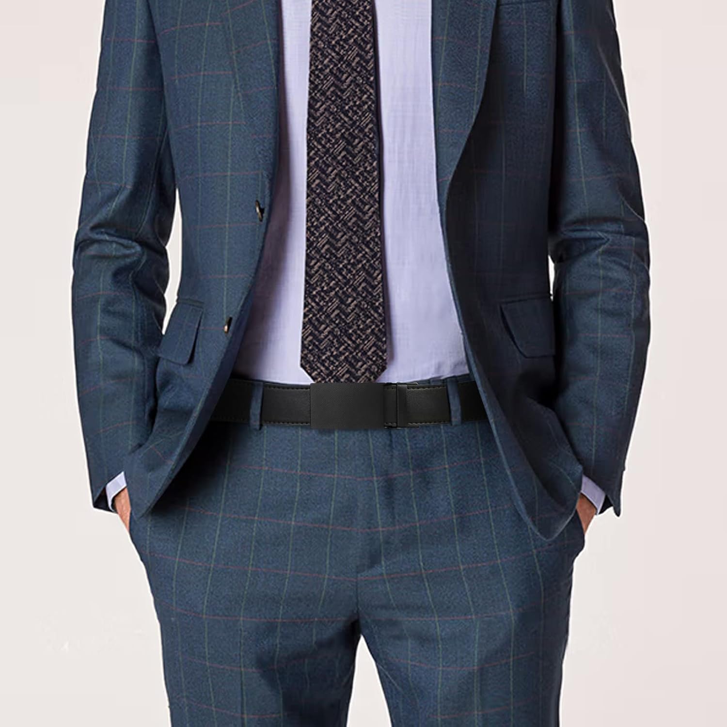 SENDEFN 2 Pack Ratchet Belt Men, Men Leather Belts in Gift Set Box for Dress Casual, Size Adjustable Trim to Fit - Image 3