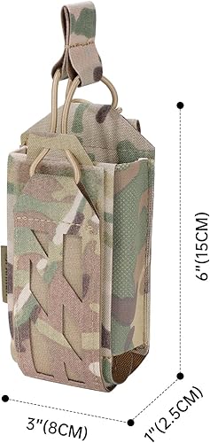 Miniatura 2 de EXCELLENT ELITE SPANKER Funda de radio universal táctica Molle Bolsa de radio ajustable para cinturón de servicio, chaleco para Walkie Talkie de dos