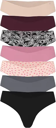 Victoria's Secret Women's No Show Thong Underwear Multi Pack (XS-XXL)