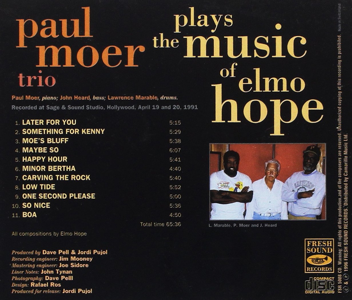 Plays the Music of Elmo Hope