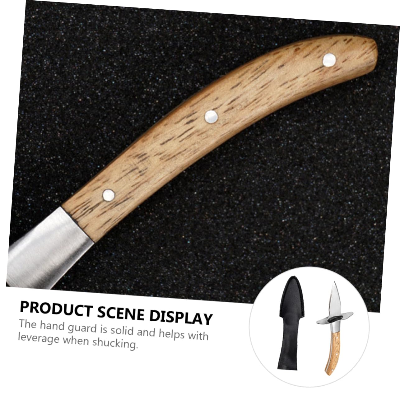TOPBATHY 3piezas Cuchillo De De Ostras Inoxidable Mango De Herramienta Profesional Para Ostras Funda Protectora y Picnics