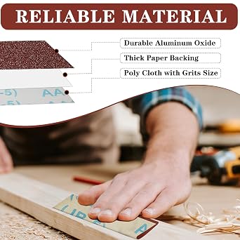 Emery Cloth Roll, 1 Inch x 20 Feet Heavy Duty Sandpaper, 6 Rolls