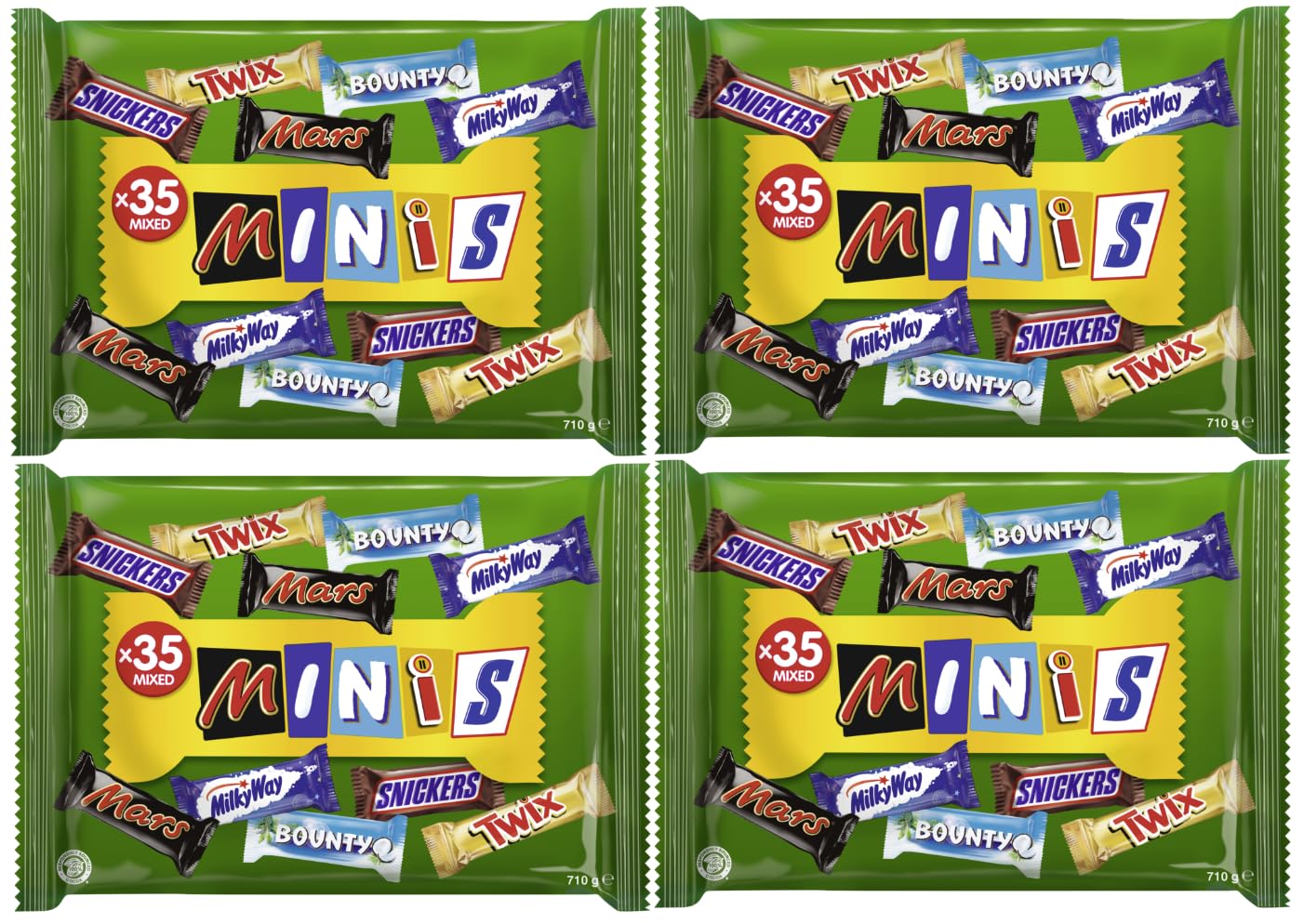 Mixed Minis 4x710g - 2840g Family Pack - Extra Large Mix of Popular Minis