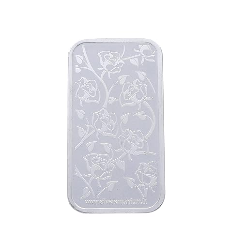 BIS approved Silver Rose 100 Grams 99 Purity Silver Bar