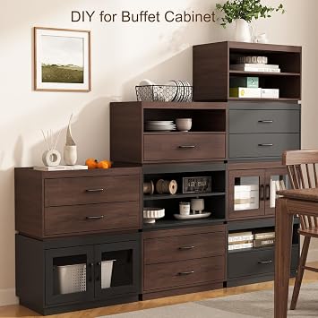 Stackable Storage Drawers,28 Wide Storage Bins w/Drawers and Compartment