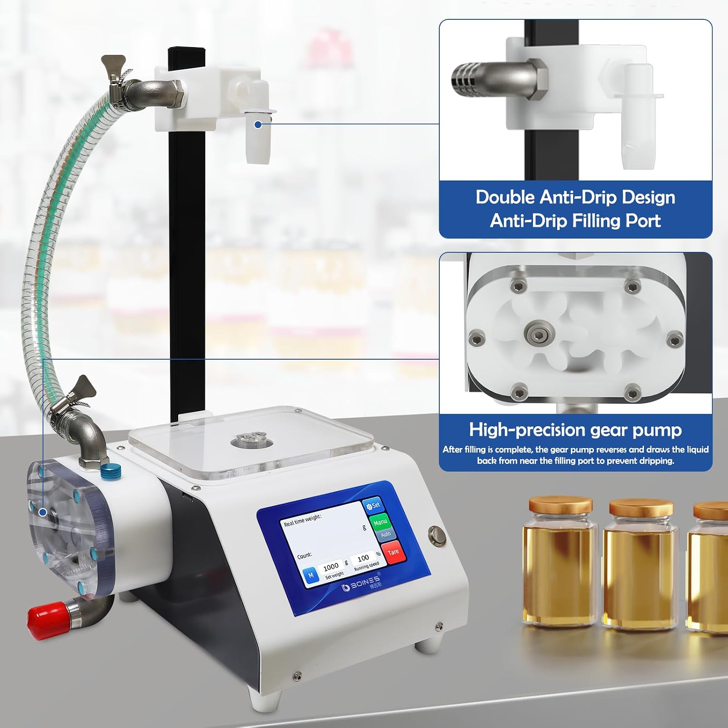 Honey Filling Machine,1.32Gal/min,For 34～43°Bé Honey or Thick Liquid image 2