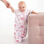 Mama Cheetah Couverture bébé, 0.5 TOG Sac de couchage en coton biologique, Transition Swaddle Sack avec 2-Way Zipper, jeune fille garçon, XXL (24 à 48 mois)