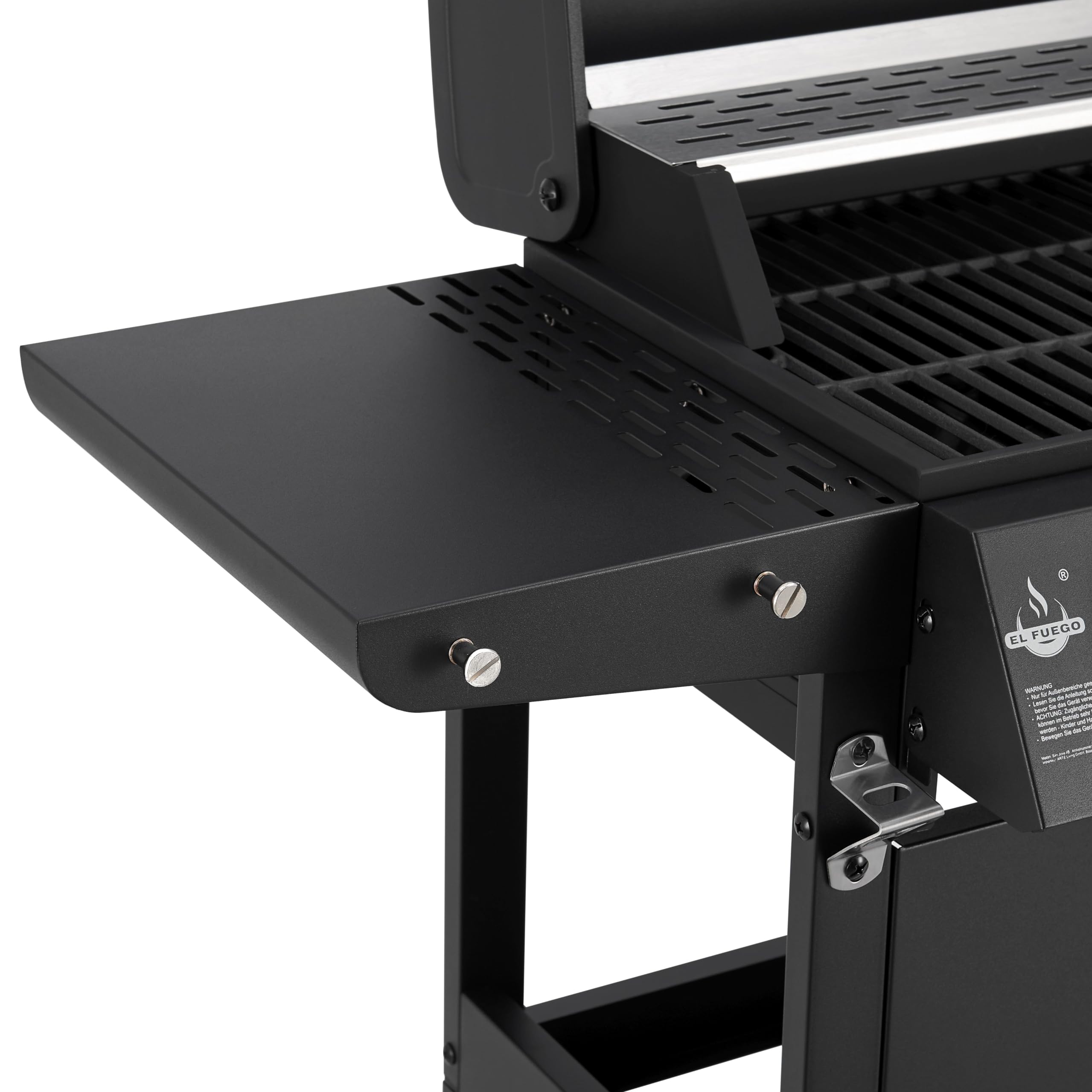 Gasgrill "San Jose 4 Brenner" von El Fuego® | inkl. Gasschlauch und Druckminderer | Grillrost aus Gusseisen | mit Thermometer und großen Seitenablagen | Grill BBQ | AY0206