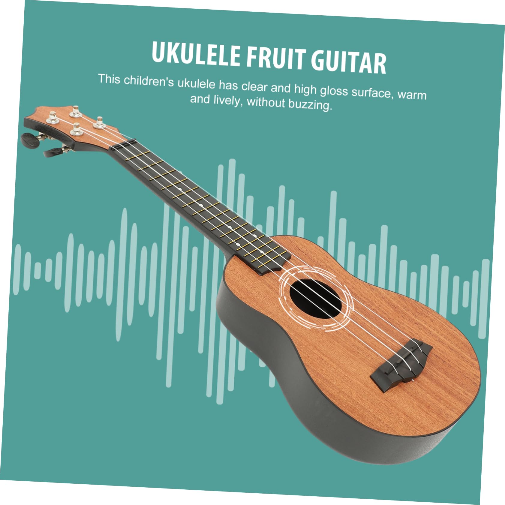 Ukulele 21 Pollici per Ragazzo Ragazza Principianti, 4 Corde, in Legno e Fibra di Carbonio, per Educazione Musicale e Pratica