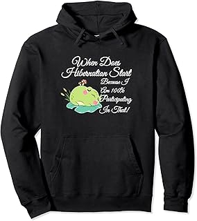 Sleeping Frog Toad When Hibernation Start 100% Participating Pullover Hoodie