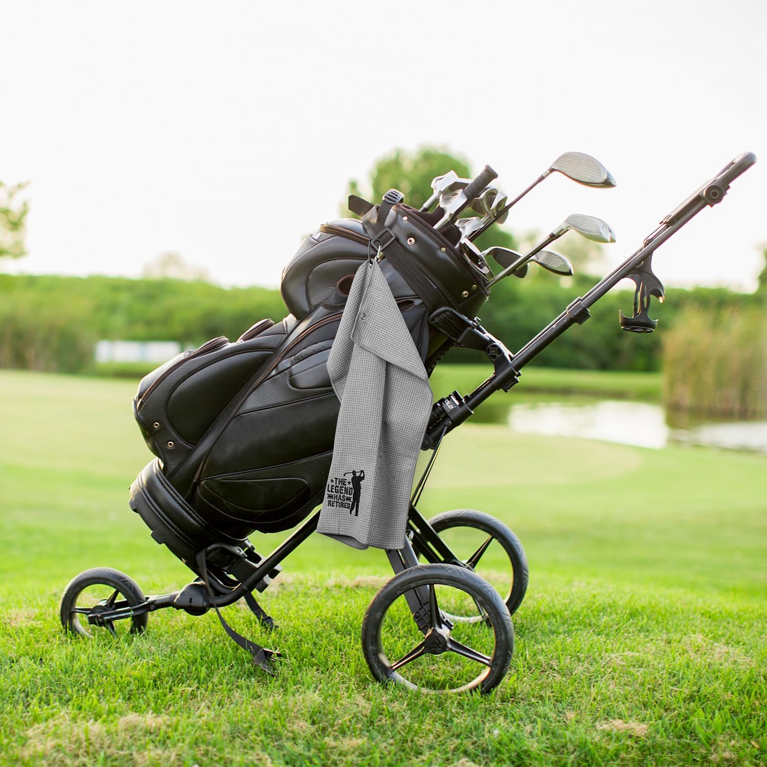 R HORSE 2Pcs Funny Golf Towel Gifts, Microfiber Embroidered Golf Towels for Bags with Clip, Sport Accessories Birthday for Men Women Golfer Fan - Image 4