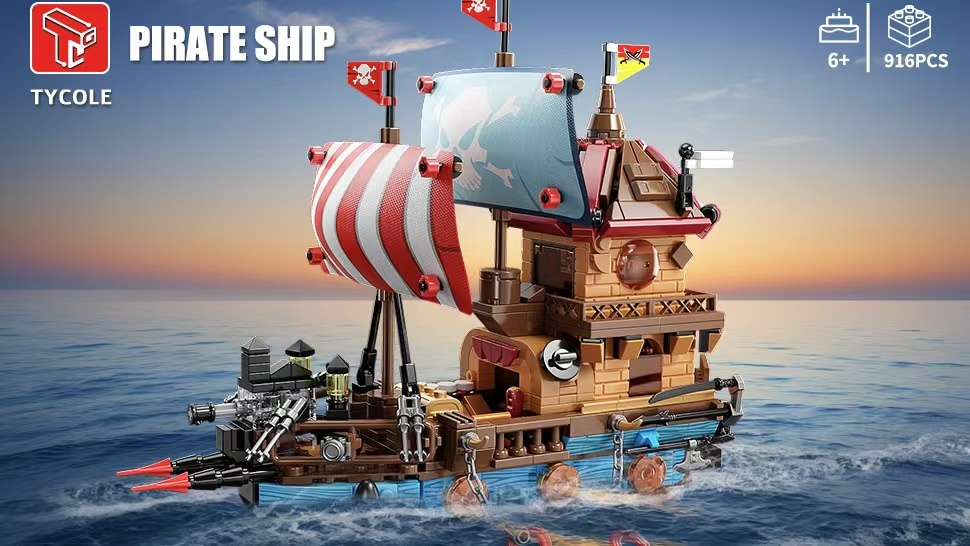 Amazon.com: TYCOLE Pirate Ship Building Kit (916 Pcs) with LED