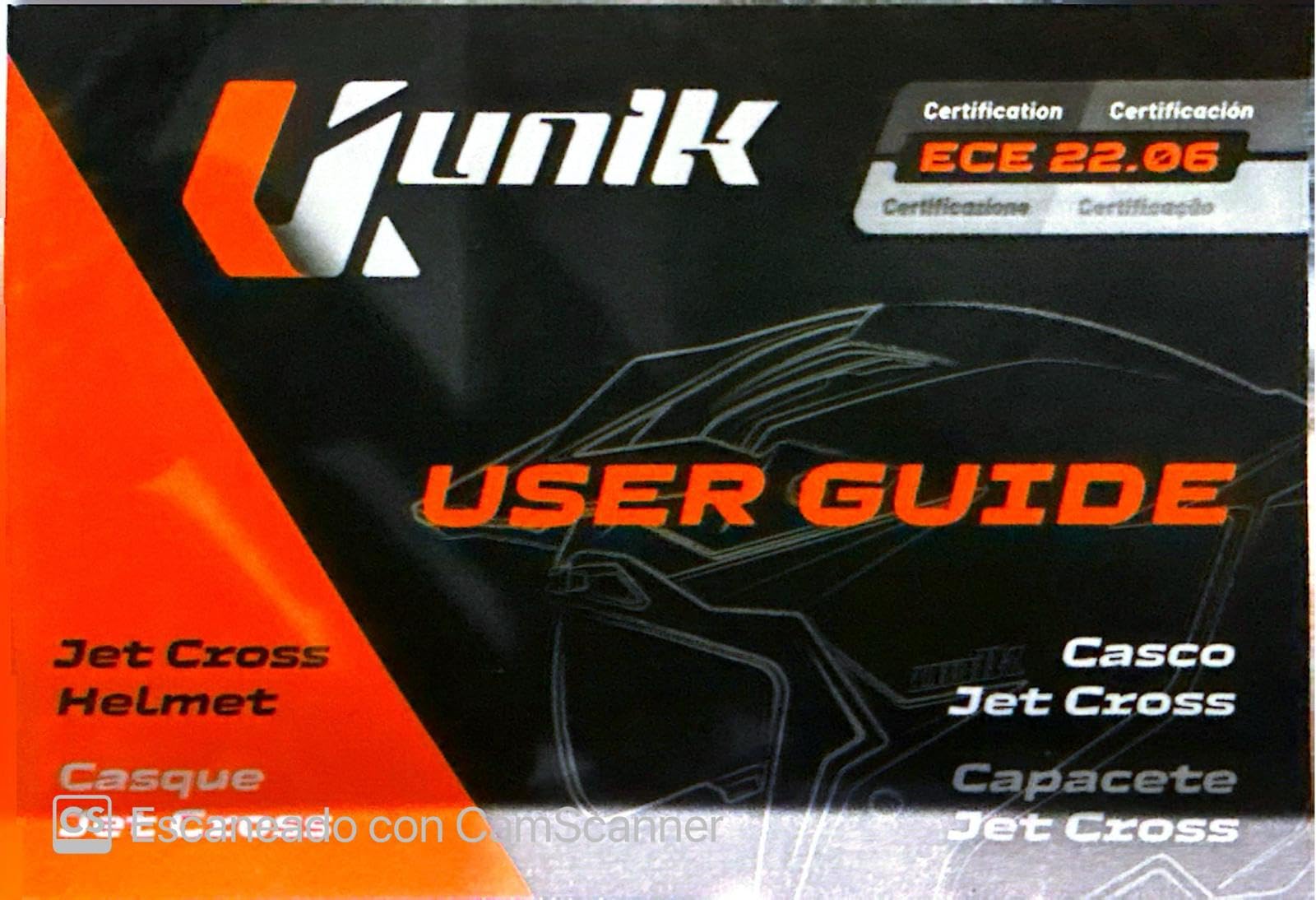 Casco Trial Unik Link DV Negro Mate Talla M