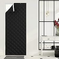 Vista 28 de NICETOWN Cortina de puerta con aislamiento térmico para interiores y exteriores, bloqueador de corrientes de aire de 26 x 78 pulgadas de grosor