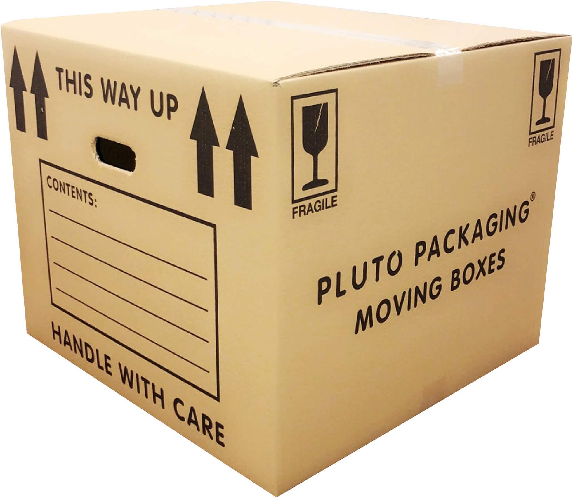5 Strong Extra Large Cardboard Storage Packing Moving House Boxes with Carry Handles and Room List 53cm x 53cm x 41cm 115 Litres