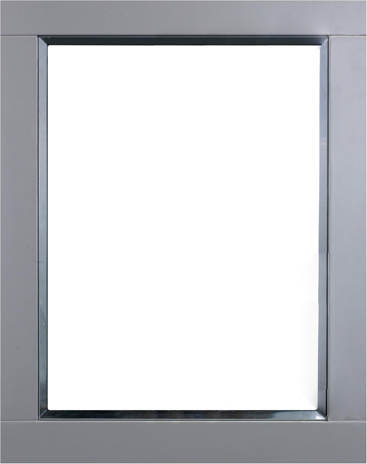 Eviva Aberdeen 24" x 30" Rectangular Gray Wooden Framed Mirror
