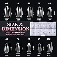 Vista 2 de Gelike EC Kit de 240 Puntas de Uñas de Gel Suave - Extensiones de Uñas Completas con Cobertura Transparente - Puntas de Uñas Postizas de Gel