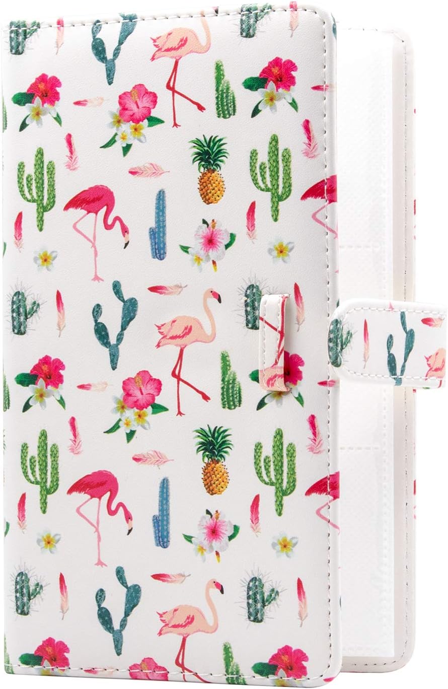 Ablus 96 Pockets Mini Photo Album for Fujifilm Instax Mini Camera, Polaroid Snap, Z2300, SocialMatic Instant Cameras & Zip Instant Printer (96 Pockets, White Flamingo)