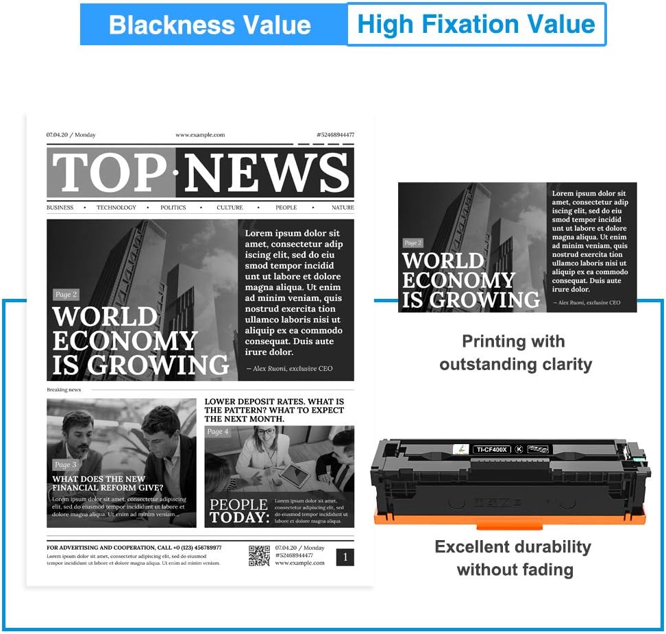 Exсluѕіvе Dіѕсоunt 80% оƒƒеr TRUE IMAGE Compatible Toner Cartridge Replacement for HP 201A CF400A 201X CF400X Color Pro MFP M277dw M252dw M252n M277c6 M277 M252 Printer Ink (Black, 1-Pack)