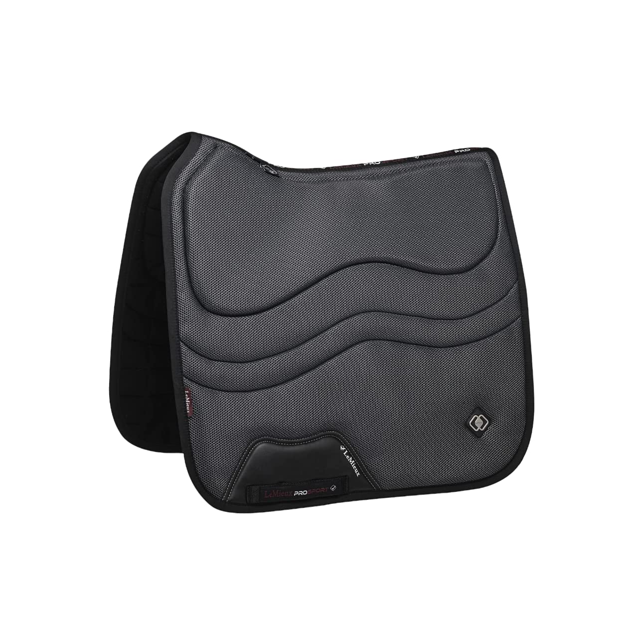 LeMieux Dressage Ultra Mesh Square Saddle Pad - Saddle Pads for Horses - Equestrian Riding Equipment and Accessories (Black - Large) — image 1