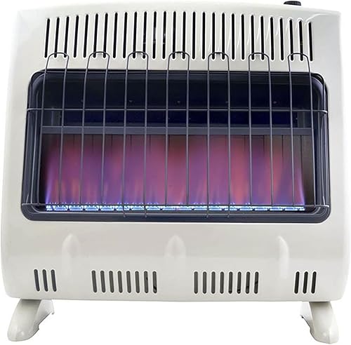 Miniatura 2 de Mr Heater 30000 BTU - Calentador de propano de llama azul para interiores con termostato para espacios de hasta 750 pies cuadrados, color blanco